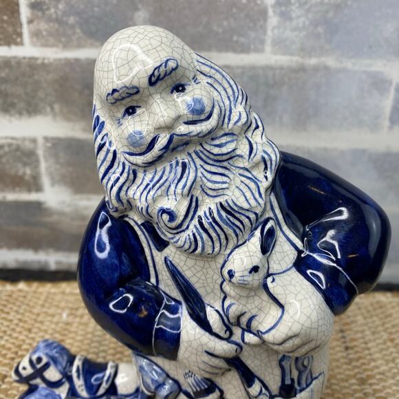 Limited Edition '97 Potting Shed Dedham Pottery Santa and Toys Ceramic Figurine - Picture 4 of 15